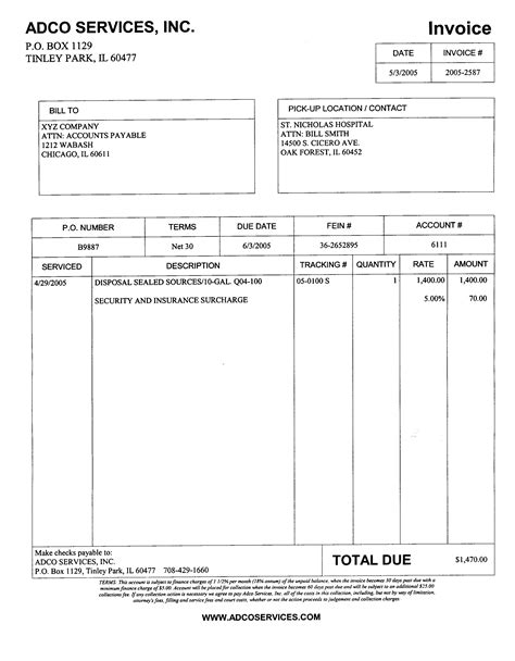 Invoice Net 30 Invoice Template Ideas