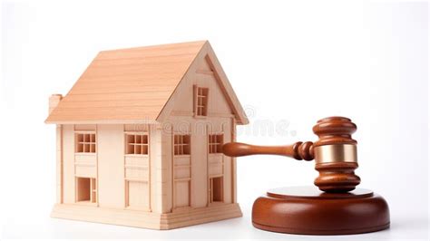 Judge Auction And Real Estate Concept House Model Gavel And Law Books