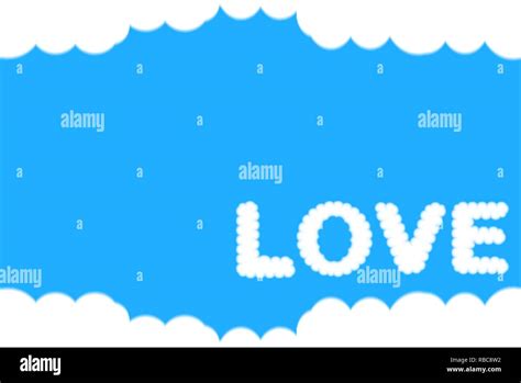 tell love by cloud on a blue sky background vector illustration stock vector image and art alamy