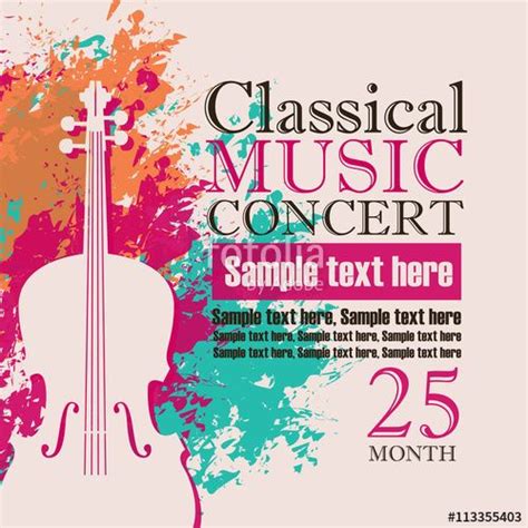 Vector Music Concert Poster For A Concert Of Classical Music With The