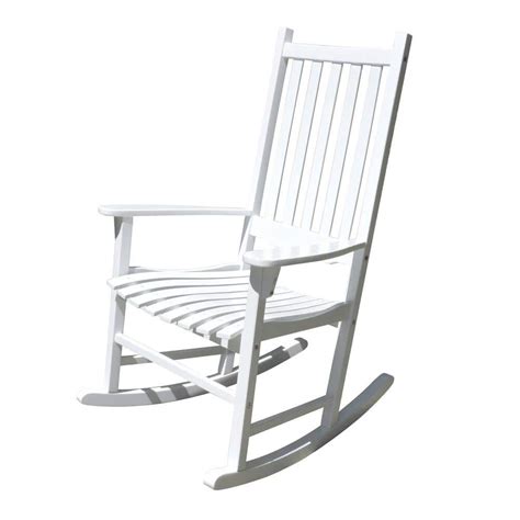 Northbeam White Acacia Wood Outdoor Rocking Chair Mpg Pt 41110wp The