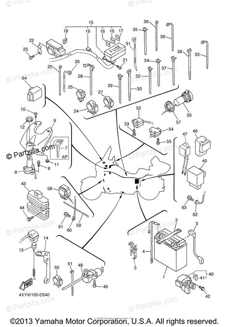Yamaha yzf r6 r6 yzfr600 electrical wiring diagram schematic 2006 2007 here. Yamaha Motorcycle 2006 OEM Parts Diagram for Electrical ...