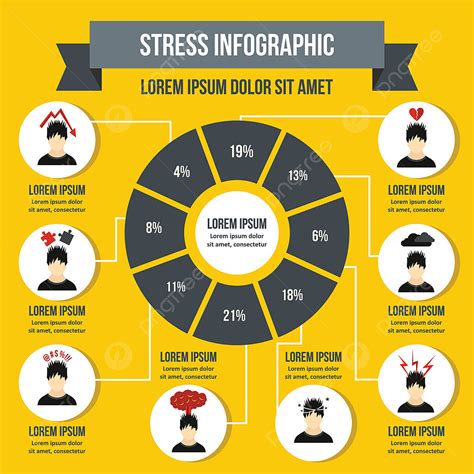 Stress Infographic Vector Hd Images Stress Infographic Concept Flat