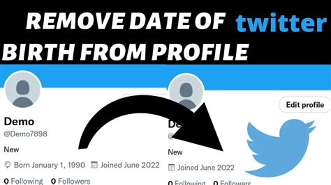 How to remove date of birth from twitter profile | Hide birthdate on Twitter - YouTube