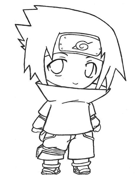Chibi Sasuke Uchiha Coloring Page Anime Coloring Pages Images