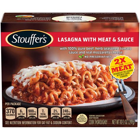 Stouffers Lasagna With Meat And Sauce Frozen Meal