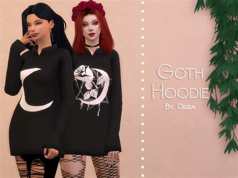 Goth Hoodie By Dissia From Tsr • Sims 4 Downloads