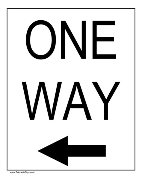 One Way Sign Templates Printable Pdf Download