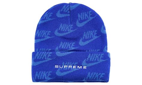 Supreme Nike Jacquard Logos Beanie Ss 21 Blue Stadium Goods