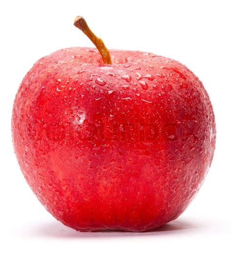 Red Apple Isolated On White Background Stock Image Colourbox
