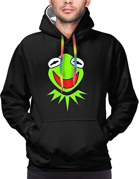 Kermit The Frog Face Mans Hoodies Pullover Long Sleeve Sweatshirt Hoody Tops Clothing