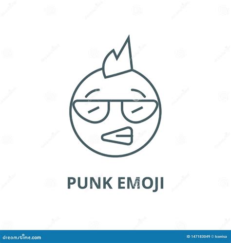 Punk Emoji Emoticon Cartoon Vector 58328857