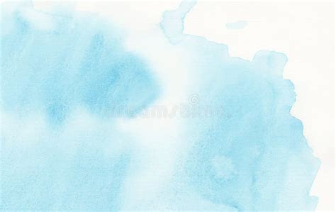 Light Sky Blue Watercolor Background Stock Image Image Of Hand