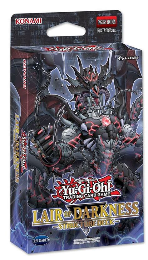 1 preconstructed deck of 42 cards 4 ultra rares (4 fixed + 1 of 4 variant art cards) 2 super rares 35 commons 1 of 5. Lair of Darkness Structure Deck | Yu-Gi-Oh! | FANDOM ...