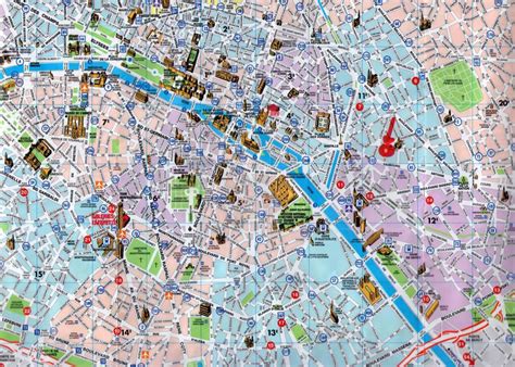 El Centro De París Mapa Turístico Mejor Mapa De París Para Los