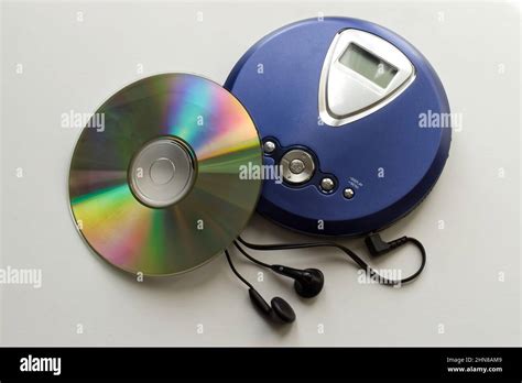 Vintage Cd Player With Headphones Isolated On White Background Vintage