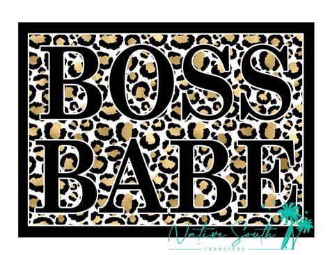 Boss Babe Leopard Sublimation Printdiy Sublimation Ready To Etsy