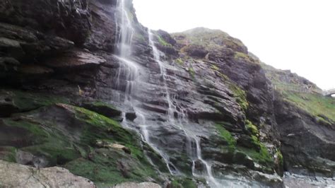 The Amazing Beach Waterfall At Tintagel Cornwall England Youtube