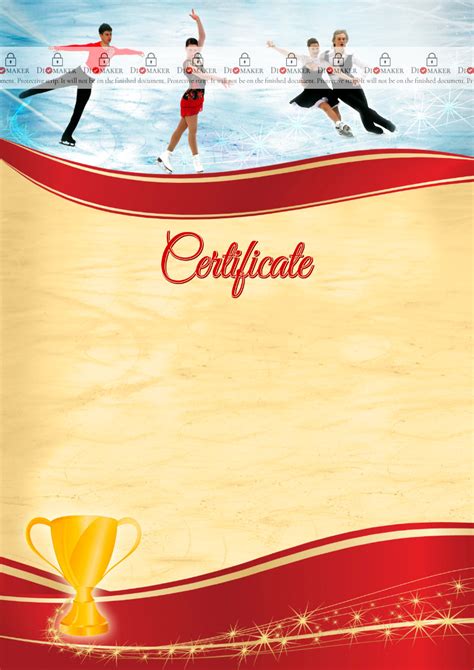 Certificate Template Figure Skating Dimaker Templates Certificate