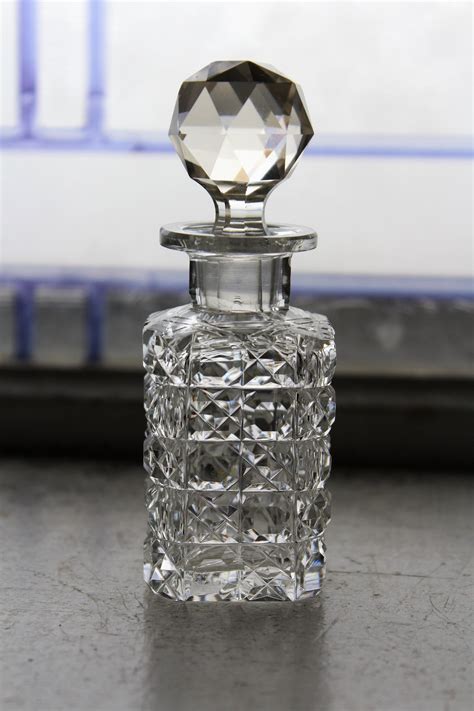 Vintage Cut Crystal Perfume Bottle Dresser Jar