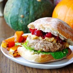 Thanksgiving Themed Turkey Burgers With Greens And Homemade Cranberry