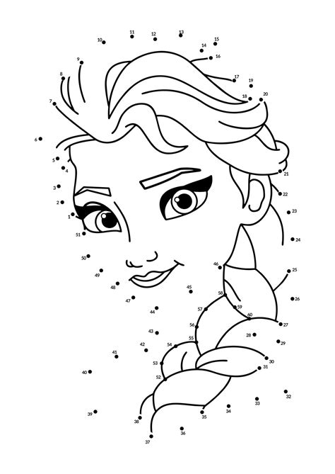 5 Best Images Of Elsa Printable Connect The Dots Froz Vrogue Co
