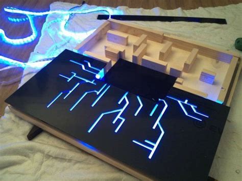 This massive coffee table is rendered from thick engineered wood with a hexagonal top and faceted sides. Futuristic DIY TRON: Legacy Coffee Table | Tron, Diy ...