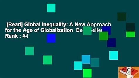 Read Global Inequality A New Approach For The Age Of Globalization