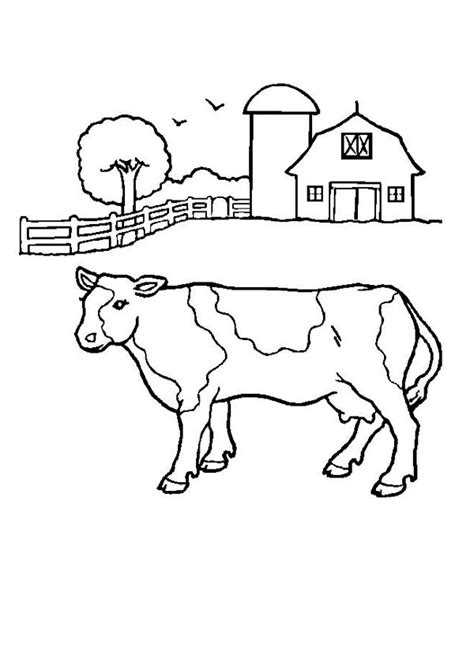 Cow Farm For Milk Production Coloring Page Coloring Sky