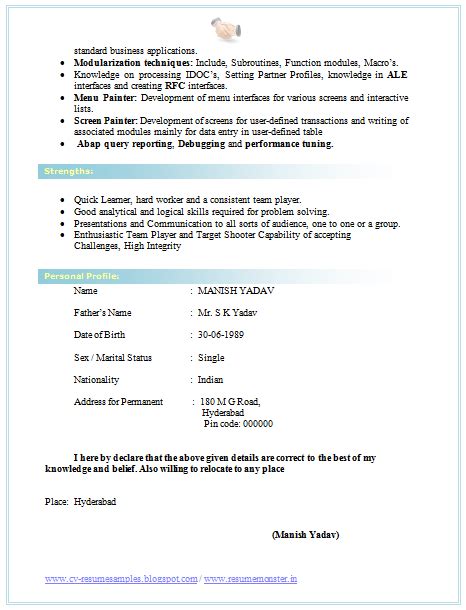Your resume is a formal document and hence it's best to stick to simple corporate fonts and avoid the artistic or ambiguous ones here. CV Format For BSC (2) | Resume format download, Cv format, Download cv format