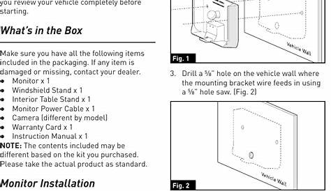 Furrion FOS05TA Vision S Camera System - Monitor User Manual IM