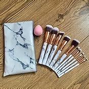 SEPROFE Make Up Brushes Pieces Marble Pattern Professional Makeup Brush Set Kabuki Foundation