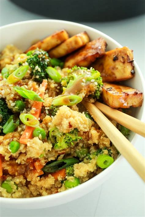 The cauliflower rice is nutty and the texture of the baked tofu is a worthy extra step and. Quick and Easy Cauliflower Rice Stir Fry | Recipe (With images) | Cauliflower rice stir fry ...