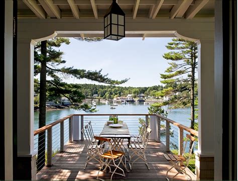 Porch Maine Maine Cottage Cottage Design Lake House