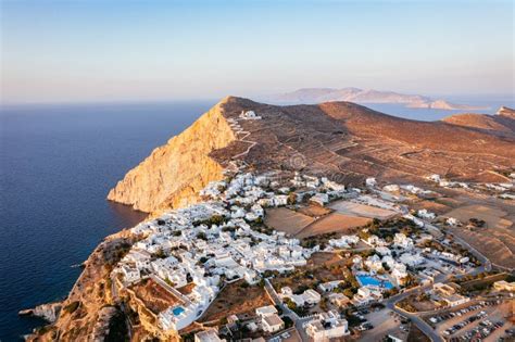 Folegandros Island Cyclades Greece Aerial View Stock Image Image