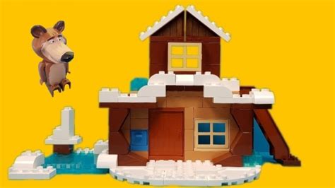 How To Build Masha And The Bear Bears Winter House With Building Blocks Playbig Bloxx Youtube