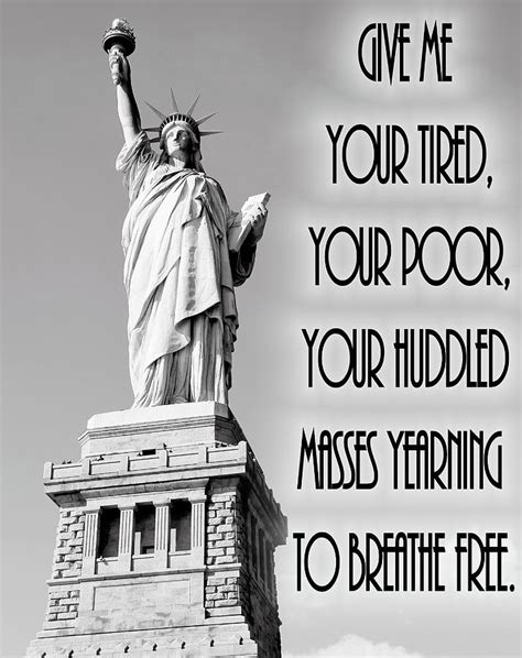 Statue Of Liberty Quote Mixed Media By Dan Sproul