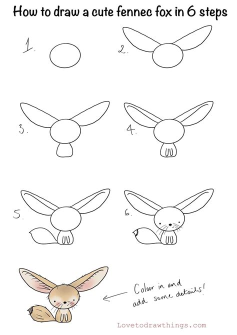 How To Draw A Cute Fennec Fox In 6 Steps