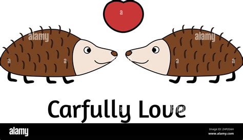 Hedgehogs In Love Stock Vector Images Alamy
