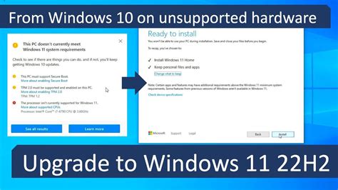 Upgrade To Windows 11 22h2 On Unsupported Hardware From Windows 10
