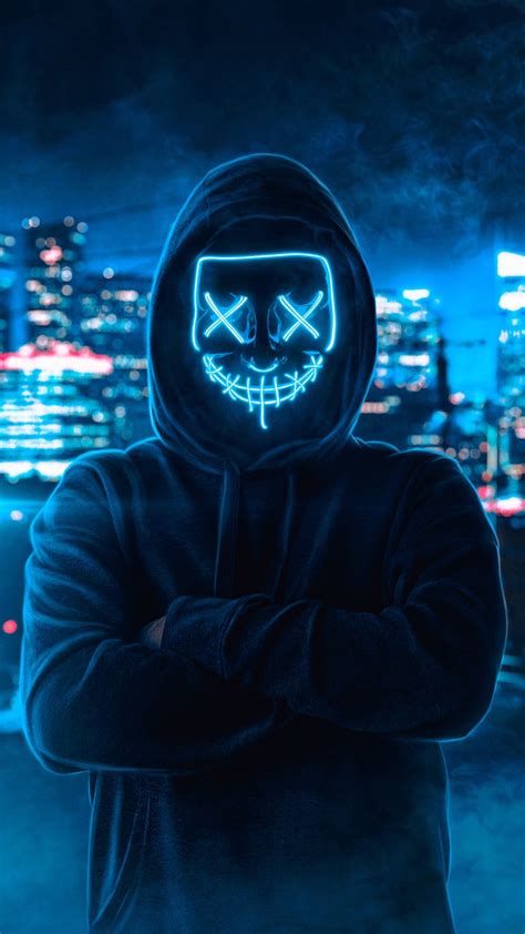 Hacker Mask Neon Wallpapers Wallpaper Cave