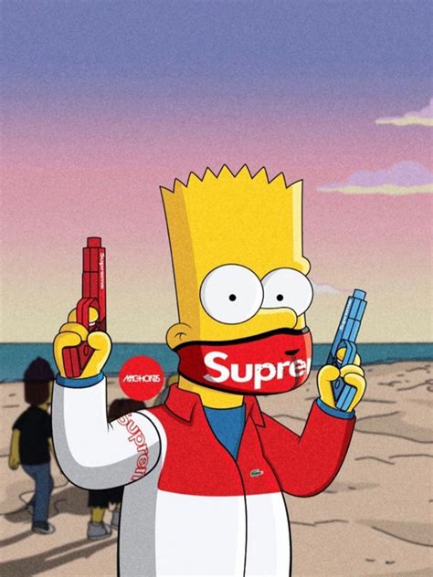 Looking for the best the simpson wallpaper? Free download Supreme Bart Simpson Wallpapers Top Supreme ...