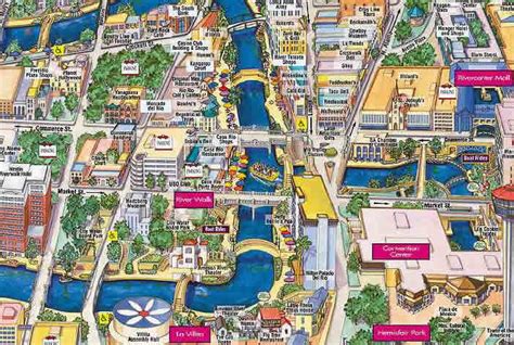 San Antonio River Walk Map Free Printable Maps