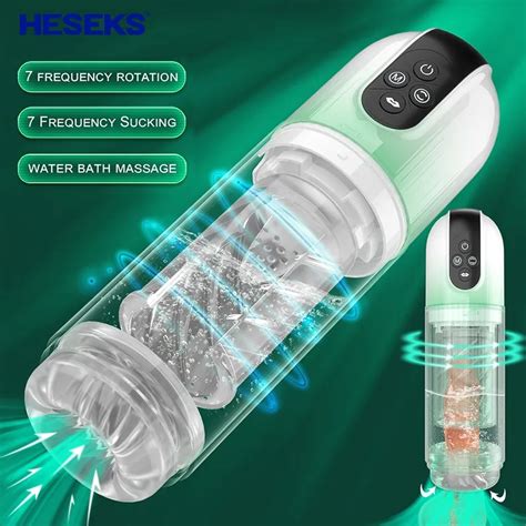 HESEKS Automatic Male Masturbator Cup Rotating Sucking Water SPA Real