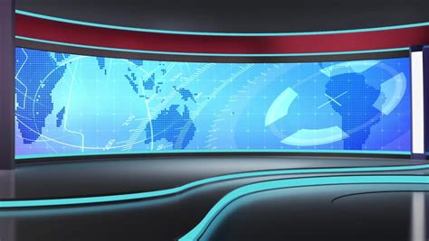 News Tv Studio Set Stock Footage Video 100 Royalty