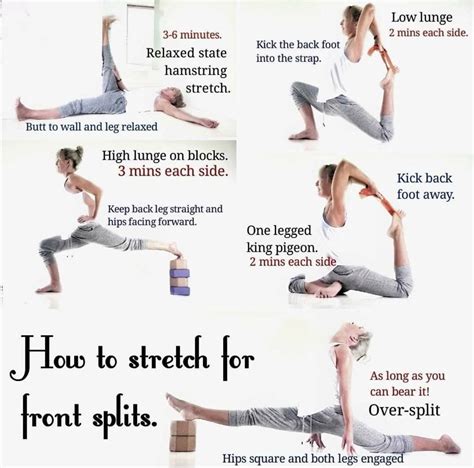 Front Splits Stretches Basic Yoga Poses Basic Yoga Splits Stretches