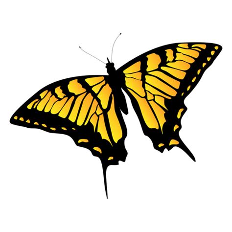 Desenho de borboleta amarela no jardim - Baixar PNG/SVG Transparente png image