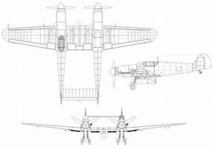 Messerschmitt Bf 109 Zwilling Blueprint Download Free Blueprint For
