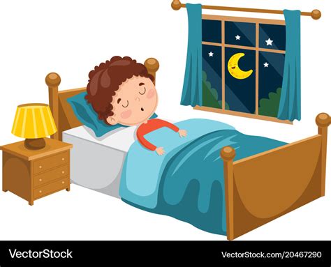 Kid Sleeping Royalty Free Vector Image Vectorstock