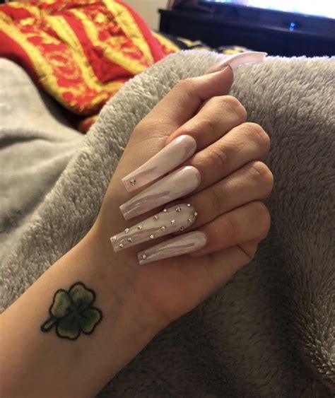 follow kinguchies for more fye pins french manicure acrylic nails squoval nails long acrylic